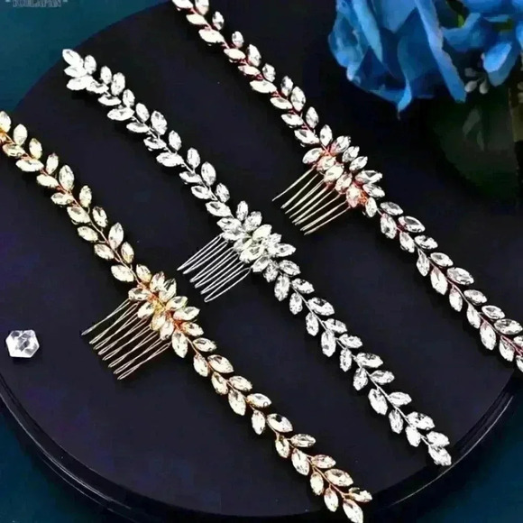 Luxury Bridal Crystal Hair Piece Comb - Picture 4 of 8